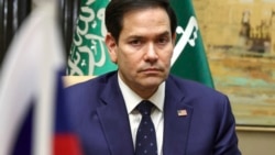 Menteri Luar Negeri Amerika Serikat Marco Rubio di Istana Diriyah, di Riyadh, Arab Saudi, Selasa, 18 Februari 2025. (Evelyn Hockstein/Pool Photo via AP)