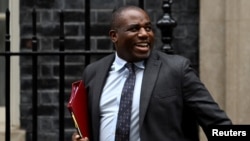 Britain's Foreign Secretary David Lammy walks outside 10 Downing Street, in London, Britain, October 15, 2024.