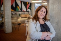 Maria Alvarez co-owner of La Francachela and founder of the Campaña 4 Suma poses for a picture at La Francachela restaurant in Madrid, Spain, March 26, 2021.