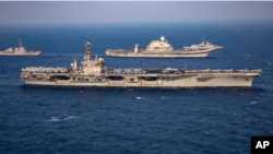 안보협력체 '쿼드(Quad)' 4개국인 미국과 인도, 일본, 호주 해군이 지난해 11월 인도양에서 '말라바르' 연합 해상훈련을 실시했다. 