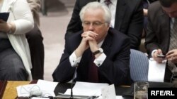 이번 달 유엔 안보리 의장을 맡은 비탈리 추르킨 러시아 대사. (자료사진)