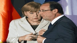 奧朗德就職法國總統後與默克爾於星期二首次會面