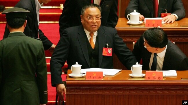 2007年10月15日，在北京人民大会堂举行的第十七届中国共产党代表大会开幕式上，已故共产党领导人邓小平的儿子邓朴方坐在轮椅上。