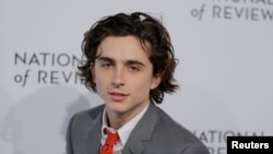 ARCHIVO - El actor Timothée Chalamet a su llegada a la gala del National Board of Review Awards. Nueva York, enero. 9, 2018. 