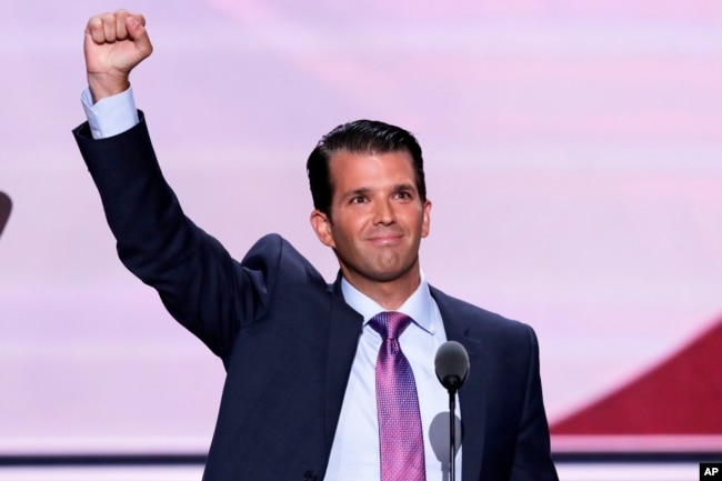 Donald Trump Jr., hijo mayor del presidente Donald Trump, y quien organizó una controversial reunión con una abogada rusa y asesores de la campaña Trump para presuntamente recibir información dañina sobre Hillary Clinton.