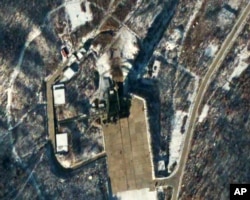 FILE - A satellite image provided by DigitalGlobe shows the Sohae Satellite Launching Station in Tongchang-ri, North Korea.