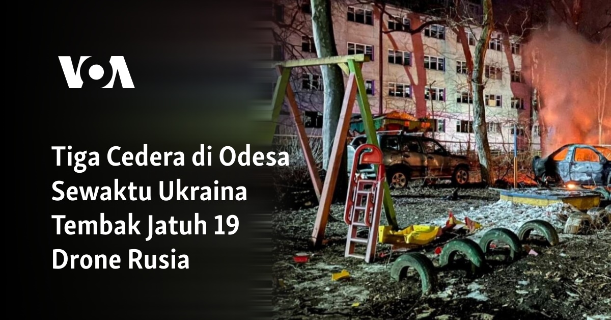 Tiga Cedera di Odesa Sewaktu Ukraina Tembak Jatuh 19 Drone Rusia