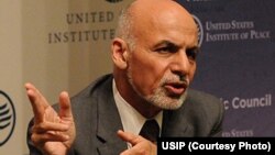 رئیس جمهور افغانستان حین سخنرانی در انستیتوت صلح ایالات متحده