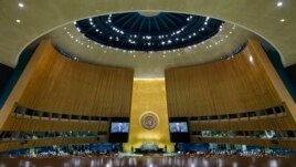 President Joe Biden addresses the 76th Session of the United Nations General Assembly at U.N. headquarters in New York, Sept. 21, 2021. (Eduardo Munoz/Pool Photo via AP)