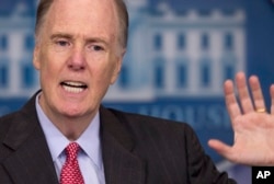 National Security Adviser Tom Donilon speaks during the daily news briefing at the White House in Washington, Thursday, May 17, 2012.