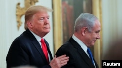 دونالد ترامپ و بنیامین نتانیاهو در کاخ سفید