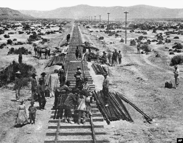 Chinese laborers built the transcontinental railroad on May 10, 1868.
