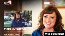 A portion of Tiffany Shedd's campaign website. Shedd, of Eloy, Arizona, will be running in the Republican primary in the hopes of challenging Democratic Representative Tom O'Halleran in November.
