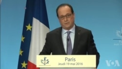 François Hollande fait le point sur la dispartion du vol d'Egyptair