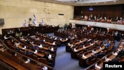 Knesset, Parlemen Israel di Yerusalem, 6 April 2021. (Alex Kolomoisky/ Pool via REUTERS)