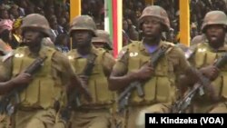 Cameroonian troops march in National Day celebrations in Yaounde, Cameroon, May 20, 2018.