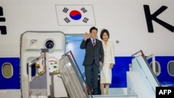 이재명 한국 대통령이  9월 23일  멕시코의 펠리페 앙헬레스 국제공항에 도착했다. 