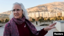 Debra Tice, mother of journalist Austin Tice who disappeared while reporting in Syria in 2012, speaks after an interview with Reuters in Damascus, Syria, Jan. 18, 2025.