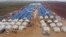 A new camp for internally displaced people is shown near Maarrat Misrin, in Syria's Idlib province. An estimated 170,000 of the 900,000 civilians forced from their homes in northwestern Syria are living out in the open, the U.N. says.