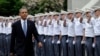 President Barack Obama arrives to deliver the commencement address to the U.S. Military Academy at West Point's Class of 2014, May 28, 2014, in West Point, N.Y., 