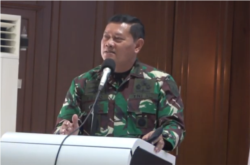 Kepala Staf Angkatan Laut (KSAL) Laksamana TNI Yudo Margono dalam konferensi pers di Jakarta, Senin (4/1/2021). (Foto: screenshot)