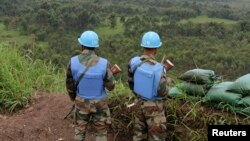U.N. peacekeepers at Kibati Three Towers, 5 km (3 miles) north of the North Kivu provincial capital Goma, Oct. 6, 2013.