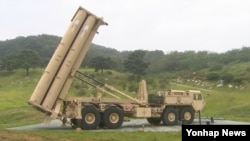 Un lance-missiles du Thaad à Seongju, en Corée du Sud, le 7 septembre 2017.