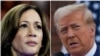 FILE PHOTO: U.S. Vice President Kamala Harris and former U.S. President Donald Trump in combo photograph