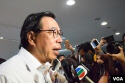 香港立法会主席梁君彦 (美国之音/汤惠芸)