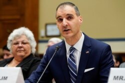 FILE - George Selim, senior vice president of programs for the Anti-Defamation League, testifies during a House Oversight subcommittee hearing on Capitol Hill, May 15, 2019.