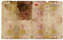 A letter written on April 13, 1912 and recovered from the body of Alexander Oskar Holverson, a Titanic victim, was due to be auctioned on Saturday, and is seen in this photograph received via Henry Aldridge & Son, in London, Britain, Oct. 20, 2017.