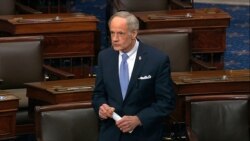 In this image from video, Sen. Tom Carper, D-Del., speaks on the Senate floor at the U.S. Capitol in Washington, D.C., March 25, 2020.