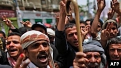Người Yemen hô khẩu hiệu trong cuộc biểu tình đòi Tổng thống Saleh từ chức