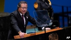 ARCHIVO - El presidente de Colombia, Gustavo Petro, en su intervención en la 79ma edición de la Asamblea General de Naciones Unidas en la sede de la ONU, el 24 de septiembre de 2024.