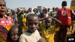 New Congolese refugees arrive at a refugee settlement in Kyangwali, Uganda, Feb. 16, 2018.