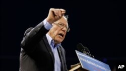 FILE - Democratic presidential candidate Sen. Bernie Sanders, I-Vt., speaks at a rally on May 17, 2016, in Carson, Calif.