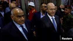 Barham Salih da Adel Abdul Mahdi 