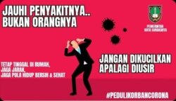 Gambar kampanye penghapusan stigma pada penderita virus corona di Solo, Kamis (16/4). Sumber : Humas Pemkot Surakarta