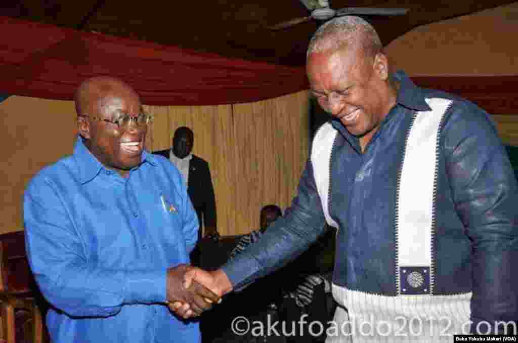Nana Akufo Addo dan hamayya da John Dramani Mahama shugaban kasa
