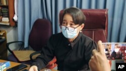 Min Min Soe, a lawyer assigned by the National League for Democracy party to represent deposed leader Aung San Suu Kyi, meet journalists in Naypyitaw, Myanmar, Tuesday, June 29, 2021. Aung San Suu Kyi suffered a legal setback Tuesday when a judge…