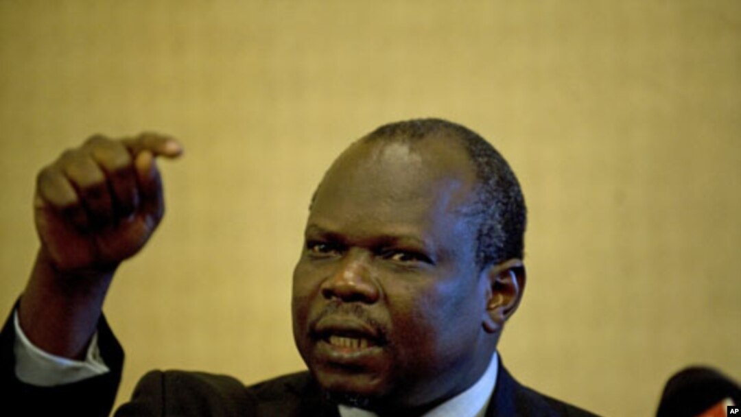 South Sudan's chief negotiator Pagan Amum gives a press conference after Sudanese President Omar al-Bashir and his South Sudan counterpart Salva Kiir failed to resolve a dispute over oil after negotiations in the Ethiopian capital, Addis Ababa, January 27
