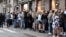Young people wait to enter a night club in Helsinki, Finland, July 15, 2020.
