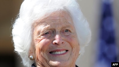 Barbara Bush, mère et femme de président est morte, 17 avril 2018.