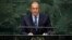 FILE - Russia's Foreign Minister Sergey Lavrov delivers his address at the 69th session of the United Nations General Assembly, at U.N. headquarters in New York, September 2014.