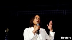 La senadora demócrata por California, Kamala Harris, hoy compañera de fórmula del exvicepresidente Joe Biden en la candidatura de cara a las elecciones del 3 noviembre de 2020.