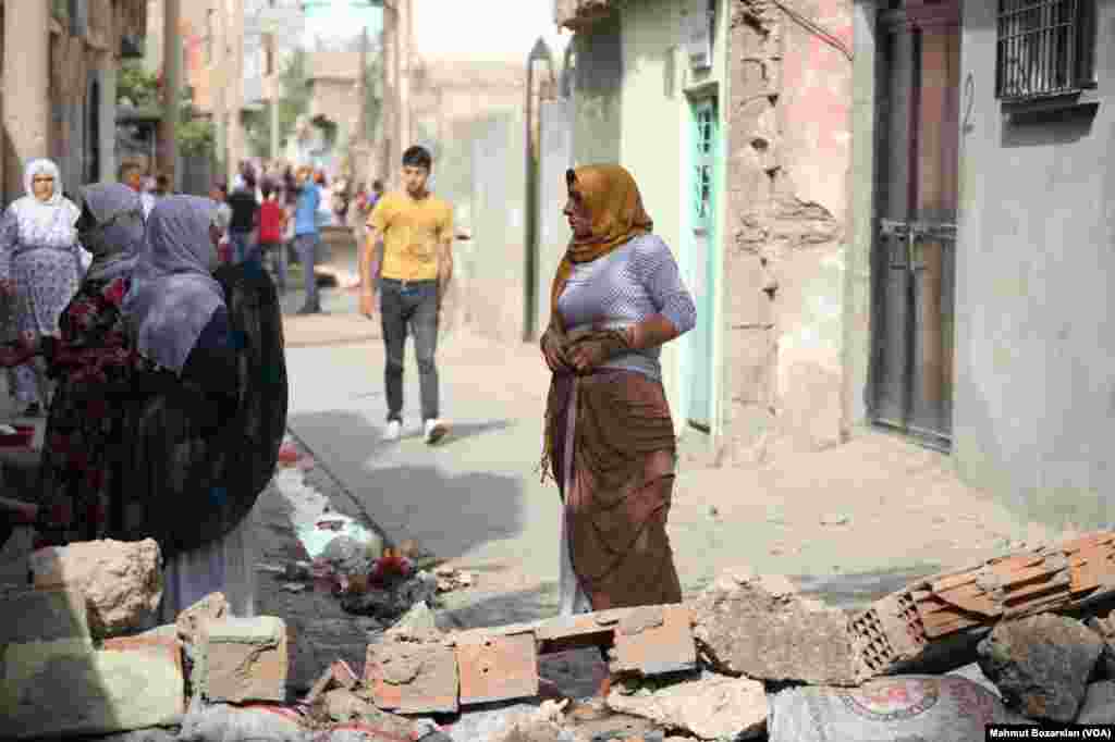 The town of Cizre in southteastern Turkey after weeklong curfew lifted