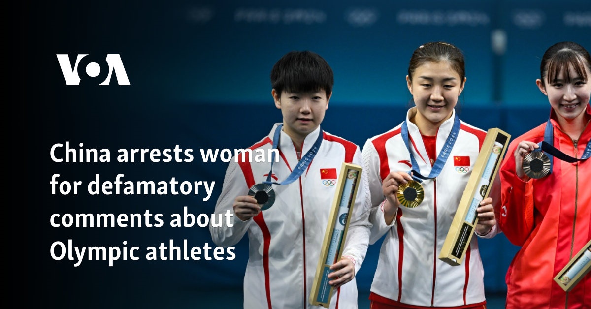 China arrests woman for defamatory comments about Olympic athletes