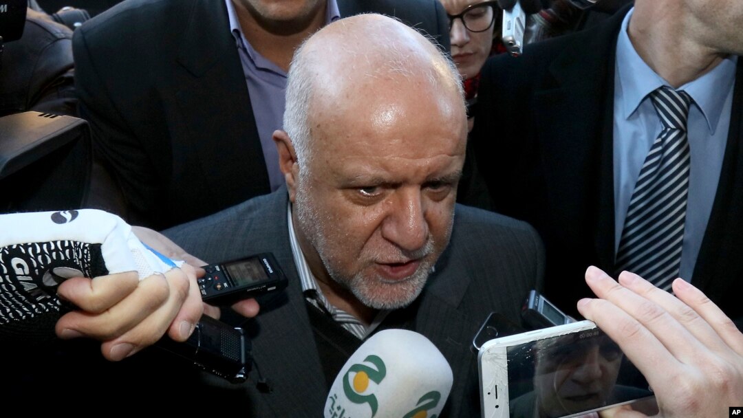 Iran's Minister of Petroleum Bijan Namdar Zangeneh speaks to journalists at a hotel in Vienna, Austria, Nov. 29, 2016. 