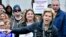 FILE - Presidential hopeful Sen. Elizabeth Warren, D-Mass., speaks after she joined striking Stop & Shop supermarket employees on the picket line, April 12, 2019, in Somerville, Mass.