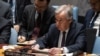 Sekretaris Jenderal PBB Antonio Guterres berbicara pada pertemuan Dewan Keamanan PBB tentang Gaza, di markas besar PBB di New York City pada 8 Desember 2023. (Foto: AFP)